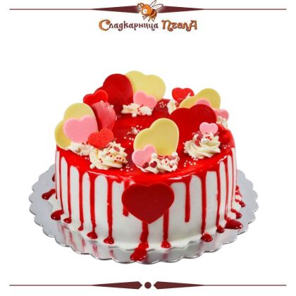 Торта Свети Валентин  "Любов в червено"