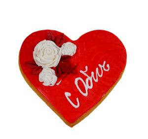 Бисквитка валентинка "С обич"