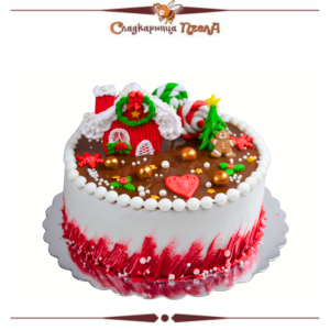 Торта Коледа къщичка