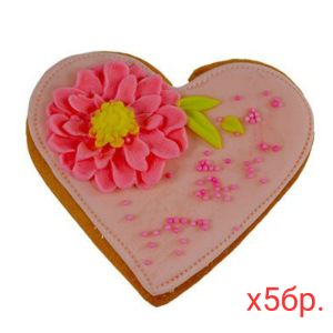 Бисквитки 8 март розово цвете